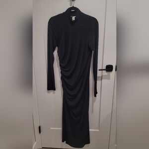 H&M Black Long Sleeve Maxi Dress